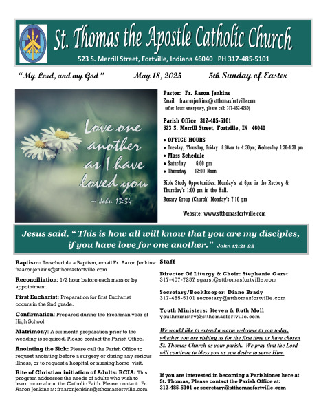 Bulletin May 18, 2025